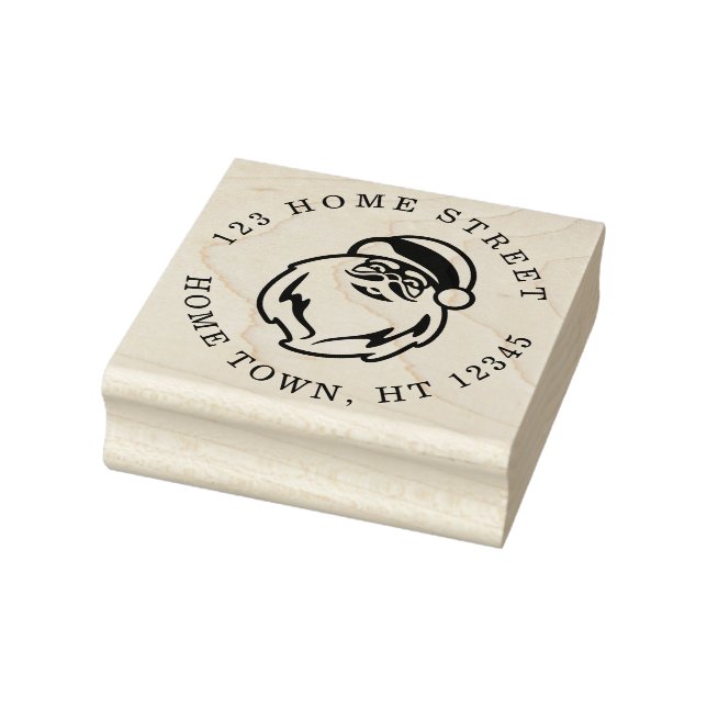 Santa Circular Rücksendeadresse Gummistempel (Stempel)