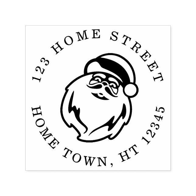Santa Circular Rücksendeadresse Permastempel (Design)