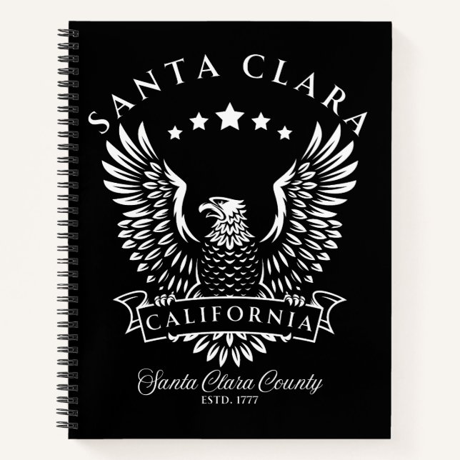 Santa Clara California Vintag Eagle Notizbuch (Vorderseite)