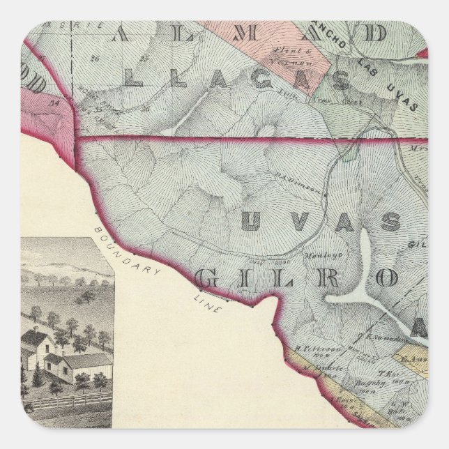 Santa Clara Co 10 Quadratischer Aufkleber (Vorderseite)