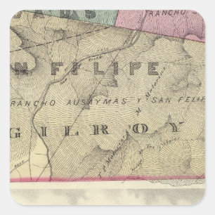 Santa Clara Co 12 Quadratischer Aufkleber