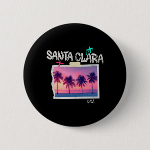 Santa Clara Kalifornien Retro Surfer Vintage Stran Button