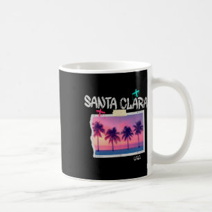 Santa Clara Kalifornien Retro Surfer Vintage Stran Kaffeetasse