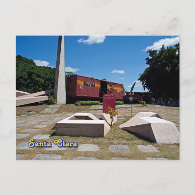 Santa Clara, Kuba. Der entgleiste Zug 3 Postkarte (Vorderseite)