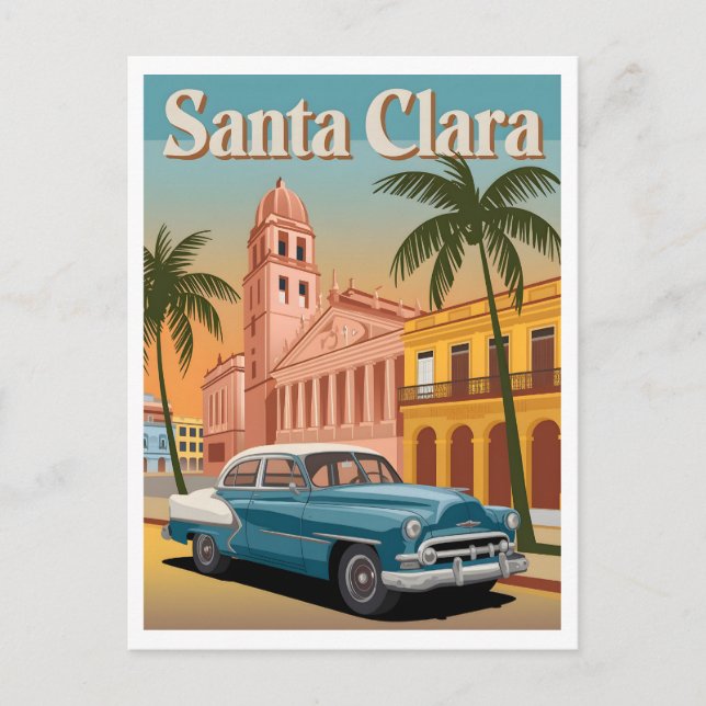 Santa Clara Kuba Vintag Postkarte (Vorderseite)