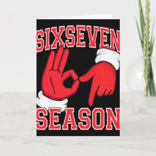 Santa Claus 6 7 67 Six Seven Saison Lustiger Weihn Karte
