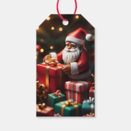 Santa Claus Abbildung Weihnachtsgeschenk Tag Geschenkanhänger