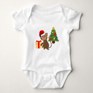 Santa Claus Affe Emoji Baby Strampler