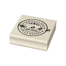Santa Claus Air Mail Gummistempel