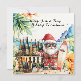 SANTA CLAUS am Hawaii Beach zu Weihnachten