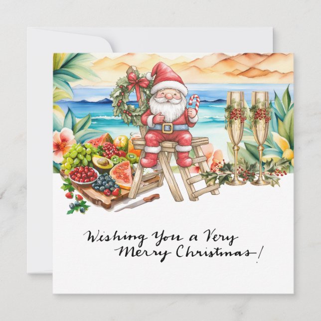 SANTA CLAUS am Hawaii Beach zu Weihnachten (Vorderseite)