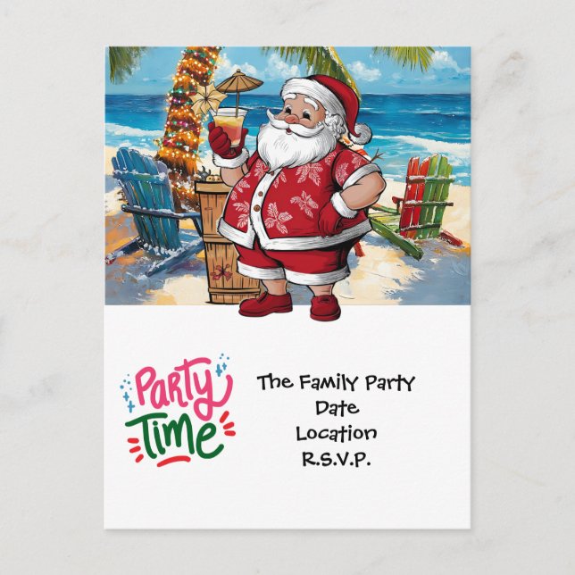 SANTA CLAUS am Hawaii Beach zu Weihnachten (Vorderseite)