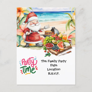 SANTA CLAUS am Hawaii Beach zu Weihnachten Postkarte