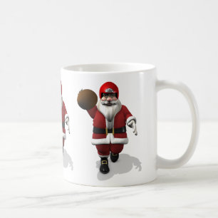Santa Claus American Football Player Kaffeetasse