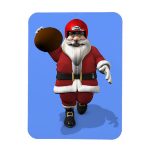 Santa Claus American Football Spieler Magnet