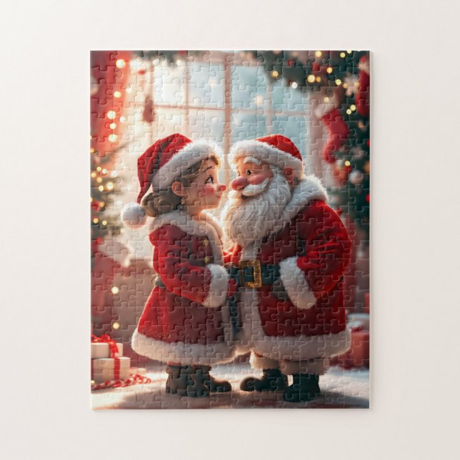 Santa Claus and Mrs. Claus celebrate X-Mas, fun  (Vertikal)