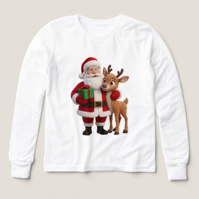 Santa Claus and Rudolph Cartoon (Motif recto)
