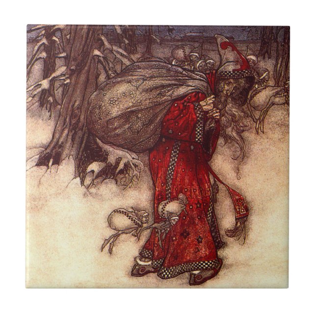 Santa Claus Arthur Rackham Fliese (Vorderseite)