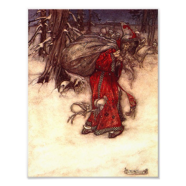 Santa Claus Arthur Rackham Fotodruck (Vorne)