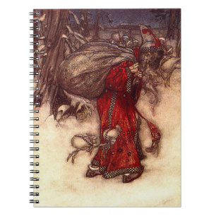 Santa Claus Arthur Rackham Notizblock