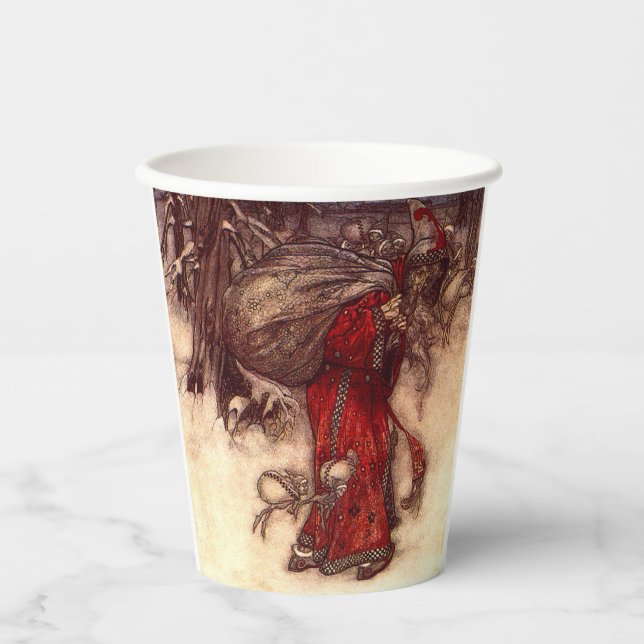 Santa Claus Arthur Rackham Pappbecher (Vorderseite)