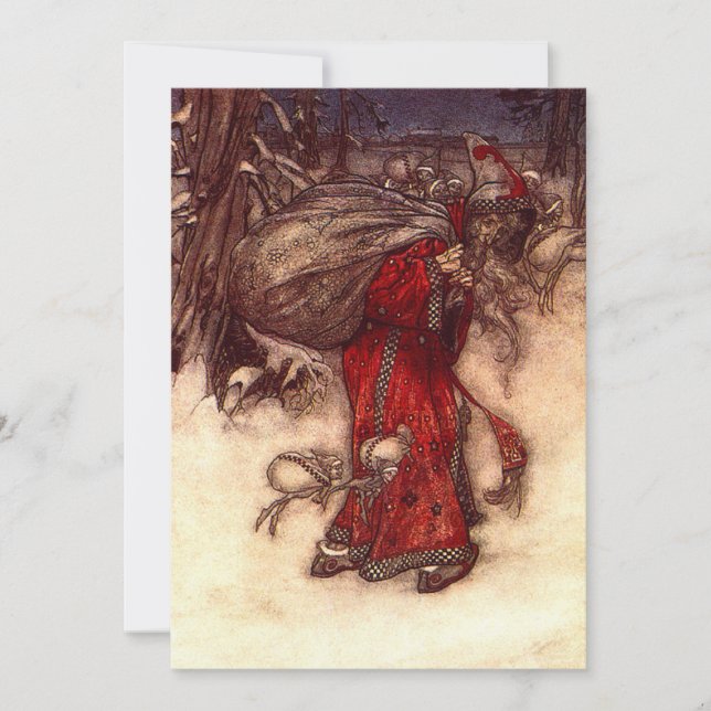 Santa Claus Arthur Rackham Save The Date (Vorderseite)
