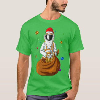 Santa Claus Astronaut Xmas Weihnachten T-Shirt