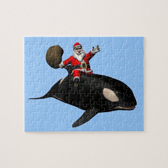 Santa Claus auf Orca (Horizontal)