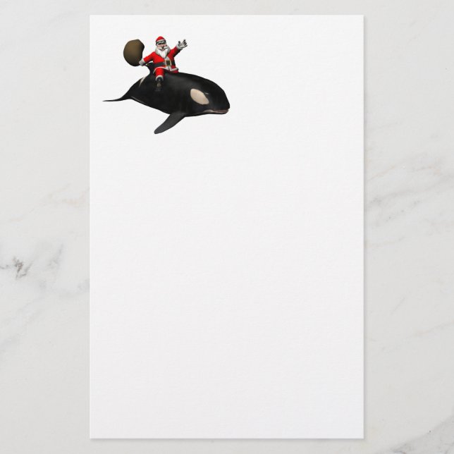 Santa Claus auf Orca Briefpapier (Vorderseite)