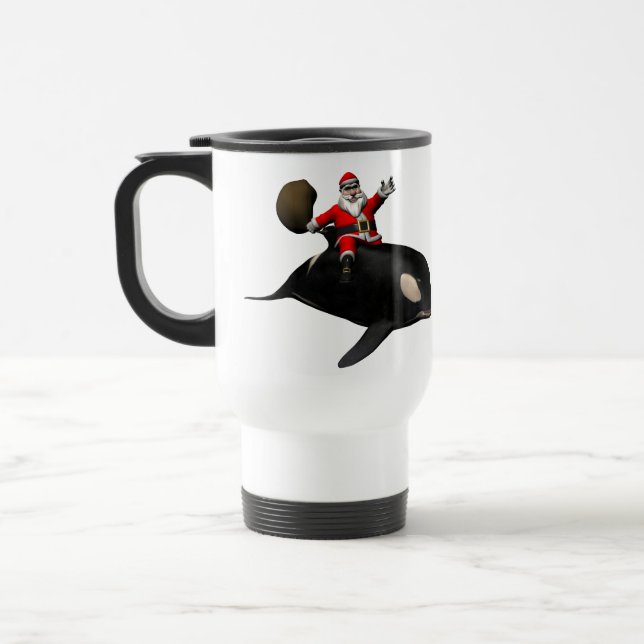 Santa Claus auf Orca Reisebecher (Links)