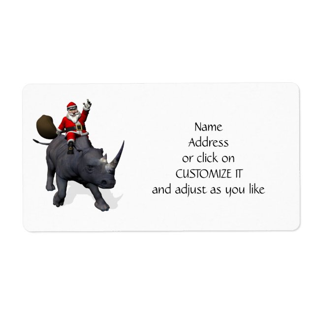 Santa Claus auf Rhino Rhinoceros (Vorne)