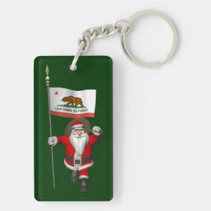 Santa Claus Avec L'Enseigne De Californie