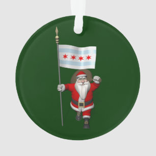 Santa Claus Avec L'Enseigne De Chicago