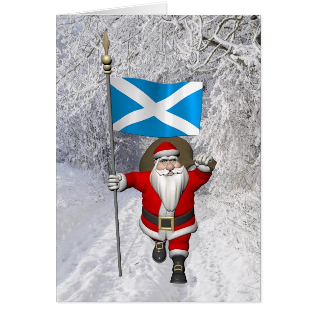 Santa Claus Avec L'Enseigne De L'Ecosse (Devant)