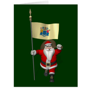 Santa Claus Avec L'Enseigne Du New Jersey