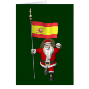 Santa Claus Avec L'Ensigne D'Espagne