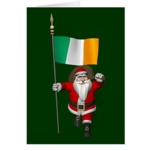 Santa Claus Avec L'Ensigne D'Irlande