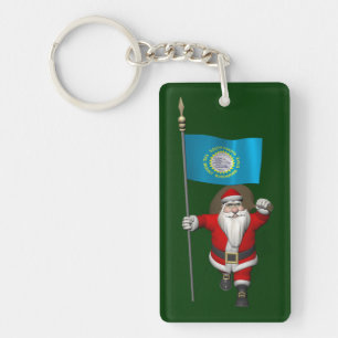 Santa Claus Avec L'Ensigne Du Dakota Du Sud