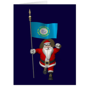Santa Claus Avec L'Ensigne Du Dakota Du Sud
