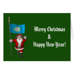 Santa Claus Avec L'Ensigne Du Dakota Du Sud