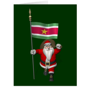 Santa Claus Avec L'Ensigne Du Surinam