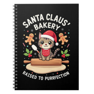 Santa Claus Bäckerei geknetet zur Purrfection Weih Notizblock