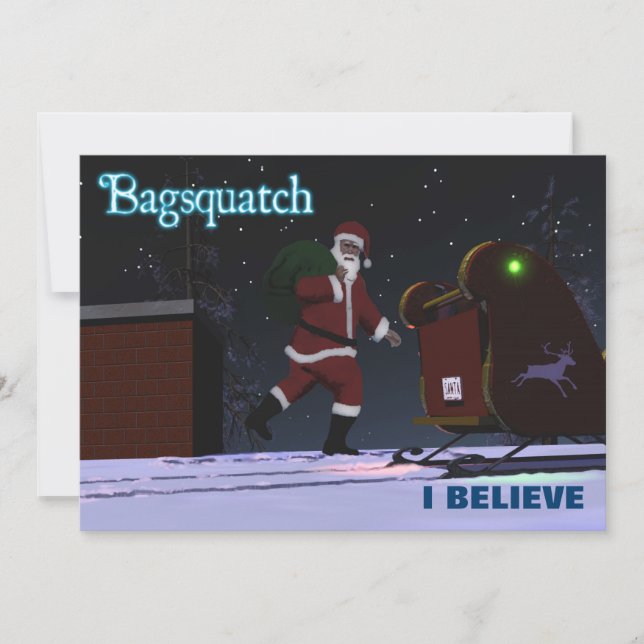 Santa Claus - Bagsquatch Carte de vacances (Devant)