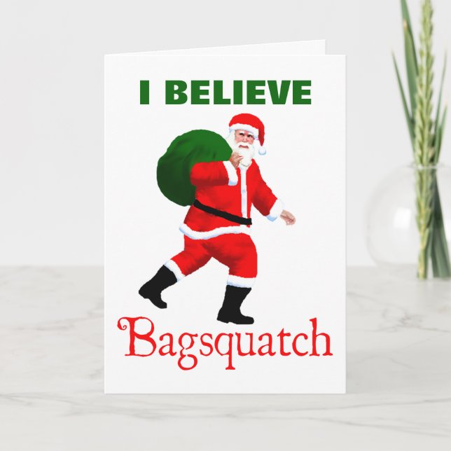 Santa Claus - Bagsquatch Feiertagskarte (Vorderseite)