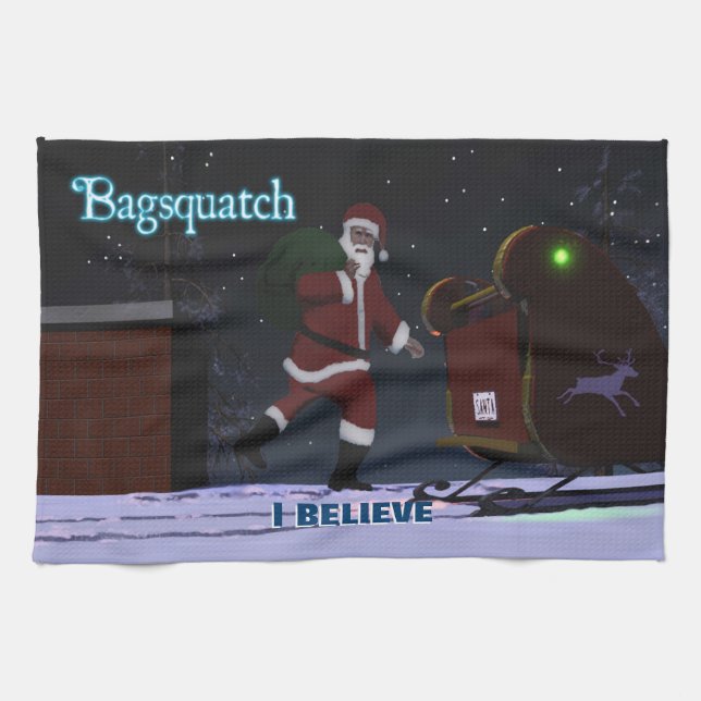 Santa Claus - Bagsquatch Handtuch (Horizontal)