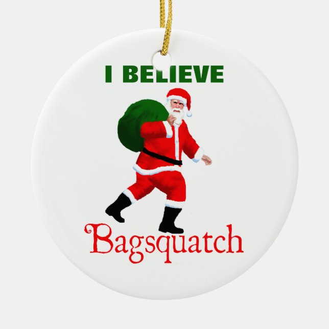 Santa Claus - Bagsquatch Keramikornament (Vorne)