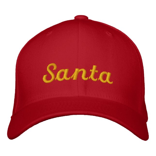 Santa Claus Ball Cap Bestickte Kappe (Vorderseite)