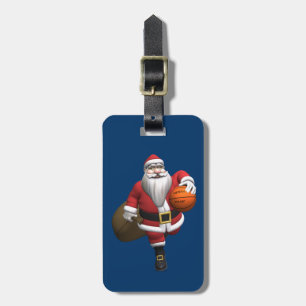 Santa Claus Basketball-Spieler Gepäckanhänger