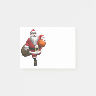 Santa Claus Basketball-Spieler Post-it Klebezettel