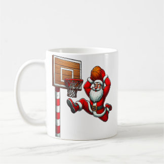 Santa Claus Basketballspieler Weihnachten Xmas Kaffeetasse